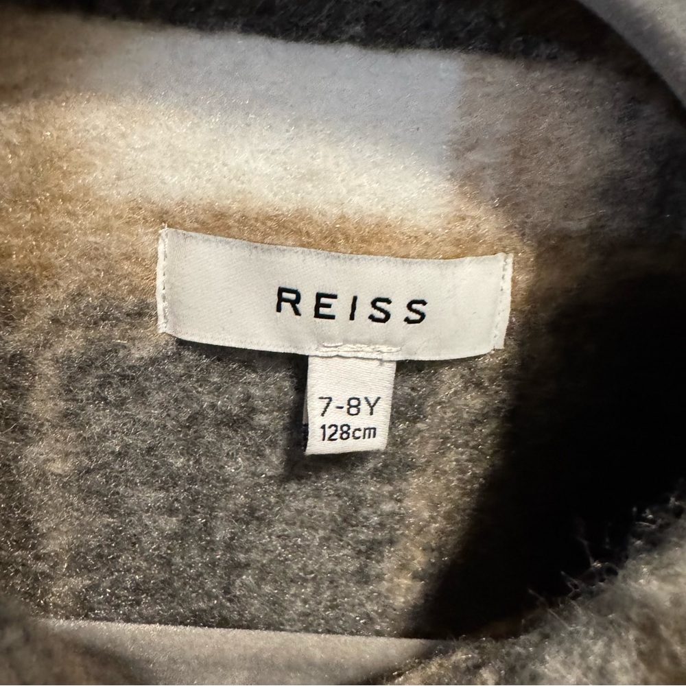 Reiss Brown, Gray & White Plaid Zip Jacket - Kids - Picture 5 of 6